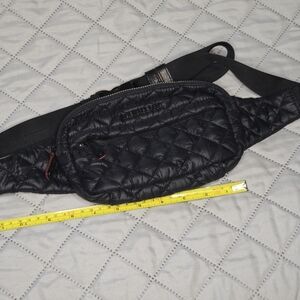 MZ Wallace Metro Belt Bag Black Quilted Fanny Pack. EUC